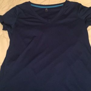 Blue workout shirt